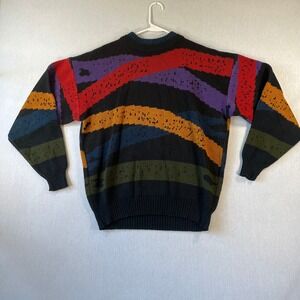 Vintage Michael Gerald Mens XL 90s Colorblock Geometric Knit Sweater Y2K